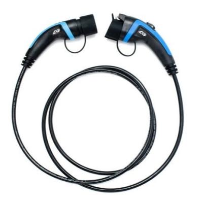 China 32A CE Approved Type 1 To Type 2 EV Charging Cable Blue Connector Plug for sale