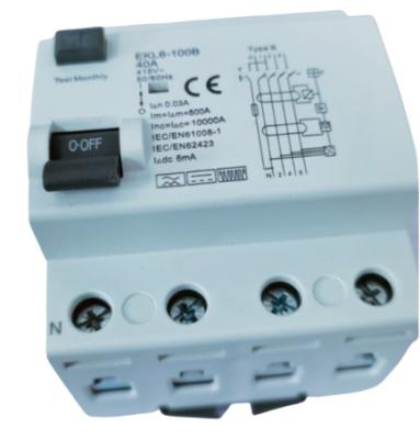 China DC 6mA 4P Residual Current Protection Device 50 / 60Hz Rated Frequency for sale