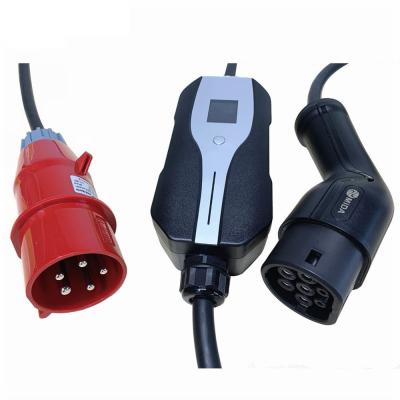 China SAE J1772 Type 1 Portable Level 2 EV Charger EVSE Switchable With CEE Plug for sale
