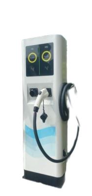 China IEC 621962-2 Type 2 Dual guns intergated floor-mounted AC EV charger for sale