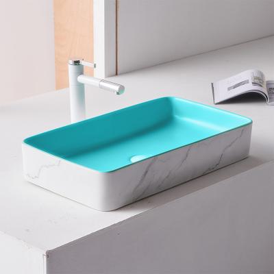 China Modern Countertop Sanitary Ware Basin Ceramic Bathroom Pedestal Sink for sale