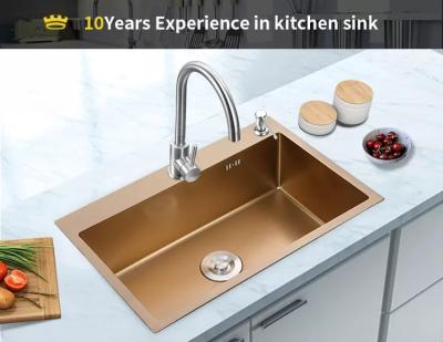 China Top Mount Stainless Steel Kitchen Sinks Handmade Polished Surface for sale