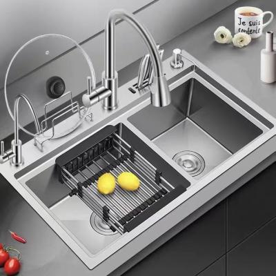 China Square 680*450mm Undermount Bar Sink Double Bowl For Kitchen Laundry for sale