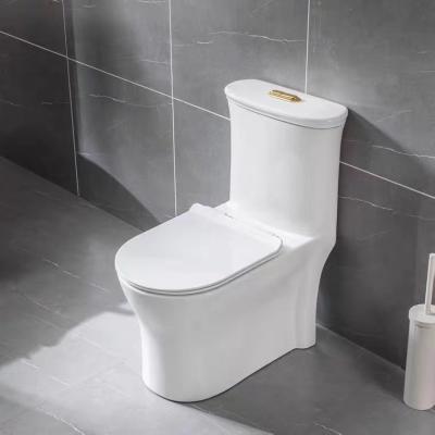 China S Trap Siphonic One Piece Toilet Gravity Flushing Bathroom Suites for sale