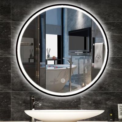 China LED Backlit Bathroom Vanity Mirrors Wall Mounted Defogging Screen for sale