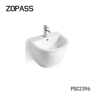 China Chinese Manufacturers Solid Surface Vanity Mini Washing Cheap Ceramic Wall Hung Basin for sale