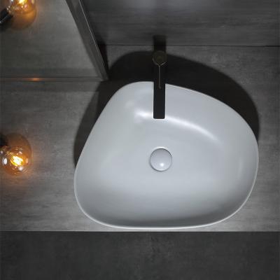 China 580*470*140mm Irregularity Sanitary Ware Basin With Base Stand for sale