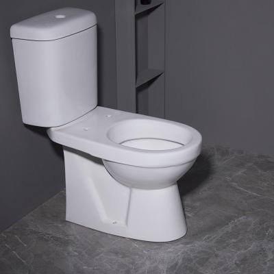 China White Washdown Close Coupled Two Piece Toilets WC S Trap Dual Flush for sale