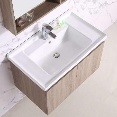 China Mirrored Solid Wood Bathroom Cabinets Wall Hung Vanity Units for sale