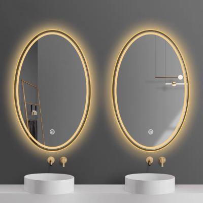 China Round Shape Illuminated LED Bathroom Mirrors Defog With One Button à venda