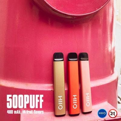 China 500 Puffs 400mAh Non Rechargeable Disposable Vape 14 Fruit Flavors 2.0 Ml E Juice for sale