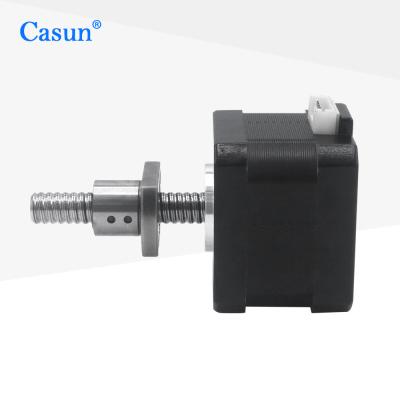 China 42x42mm NEMA 17 Ball Screw Stepper Motor With SFK0802 Linear Actuator Motor for sale