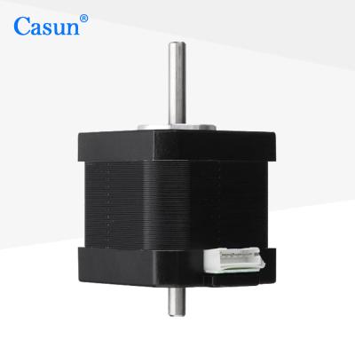 China 20mm Length Dual Shaft Motor NEMA 17 0.40N.M 0.4A For Print Head With CE for sale
