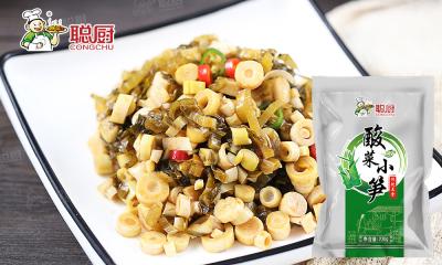 China Acompañamientos amistosos precocinados Suan mezclado chino Cai Pickled Bamboo del congelador en venta
