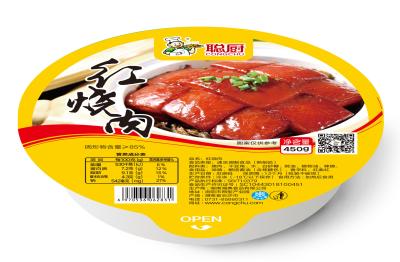 China FDA certificou as refeições prontas assadas enlatadas 450g do restaurante da carne de porco à venda
