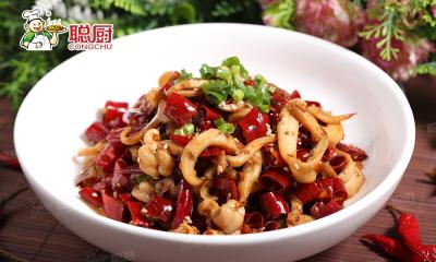 China Delicious BBQ Frozen Meat Spicy Cooked Nutritious Sauteed Squid for sale