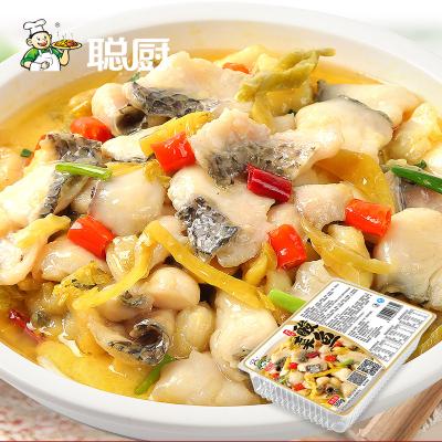 China Prepared Pickled Cabbage Fish 250g Chinese Sauerkraut Fish For Restaurant for sale