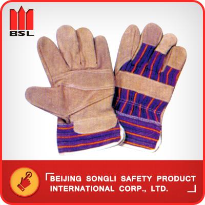 China SLG-CS605A cow split leather working safety gloves for sale