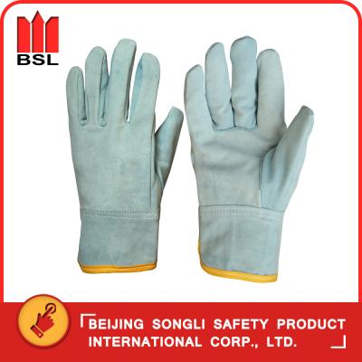 China SLG-SMT-35 goat split leather working safety gloves for sale