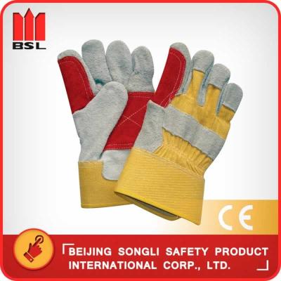 China SLG-HD6020-E cow split leather working safety gloves for sale