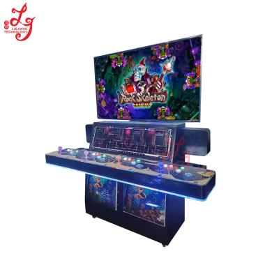 China 4 Players Stand Up Fish Tables Cabinet With 55 Inch HD LG Monitor 4 Seats Fish Game Machines for sale