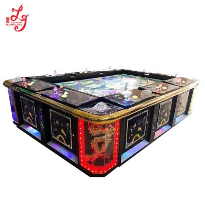 China English Language Coin Pusher 86 Inch Fish Table Cabinet for sale