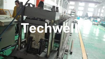 China GI , Carbon Steel Top Hat Purlin Roll Forming Machine , Furring Channel Roll Former With 18 Roll Stands for sale