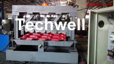 China Color Steel Glazed Tile Roll Forming Equipment , 5.5 Kw Main Motor Power Roll Former Machine for sale