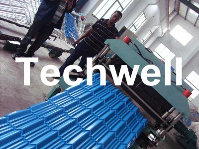 China Wave / Metal Tile Roll Forming Machine For Color Steel Metal Tile , Steel Roofing Sheet ¢ 75mm Axis Diameter for sale