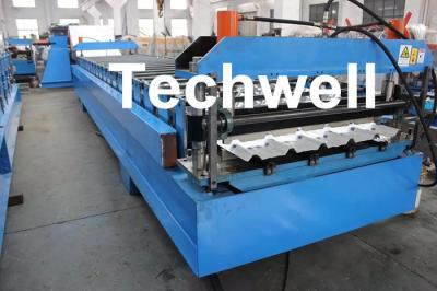 China Stahlmetalldach-Platten-Rolle, die Maschine, Dach-Platten-Rolle ehemalig mit 5 Tonne Decoiler bildet zu verkaufen