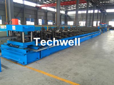 China 18 Posten 2.5mm Kabel Tray Roll Forming Machine With Hydraulische Decoiler Te koop