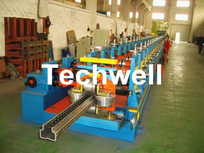 China 2.0-3.0mm Heavy Duty Upright Racking / Shelf Roll Forming Machine With JH21-80 Ton Press Machine To Punch Holes for sale