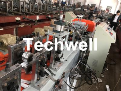 China PU Foam Rolling Shutter Door Slat Roll Forming Machine With 0-15m/min Forming Speed , Gearbox Drive Type for sale