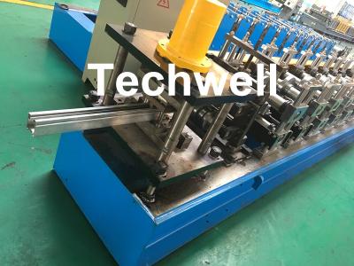 China 0-15m/min Cold Roll Forming Machine For Making Door Frame Guide , Shutter Door Slats Guide Rail for sale