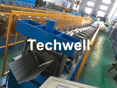 China Steel Roof Ridge Cap Roll Forming Machine With Guiding Column Forming Structure , PLC Frequency Control System for sale