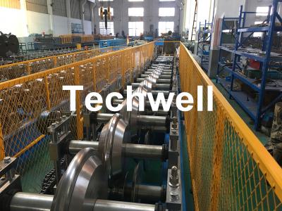 China Metalltal-blinkende Rolle, die Maschine mit Stahlrollen-Material der hohen Qualität 45# bilden und 0-15m/min, das Geschwindigkeit bildet zu verkaufen
