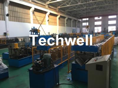 China Steel Galvanized Ridge Cap Roll Forming Machine With Hydraulic Cutting For Making Roof Panels for sale