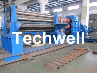 China Galvanised Two Rollers Corrugated Roll Forming Machine 4 - 8mm with Panasonic PLC Control System for sale