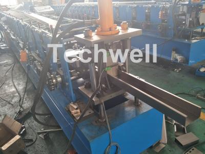 China GCr15 Steel Sheet C Section Cold Roll Former With Hydraulic Cutting & Punching , PLC Control for sale
