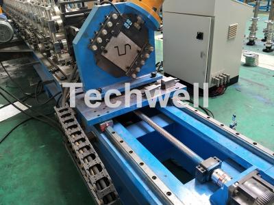 China 16 Stations Cold Roll Forming Machine With Rubber Belt Driven Servo Tracking Cutting Device for sale