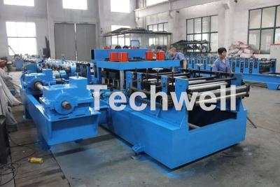 China 1.5-3.0mm Forming Thickness , Quick Interchangeable CZ Purlin Roll Forming Machine With 7 Rollers Leveling Device for sale