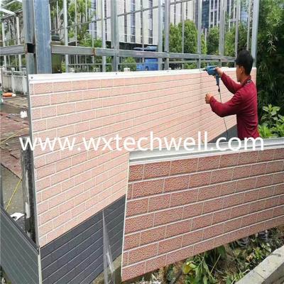China máquina exterior del panel de bocadillo del apartadero del metal de la decoración de la PU de 16x380m m en venta