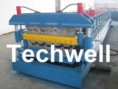 China Automatic PLC Control Dual Level Roll Forming Machine With Manual / Automatic Decoiler for sale