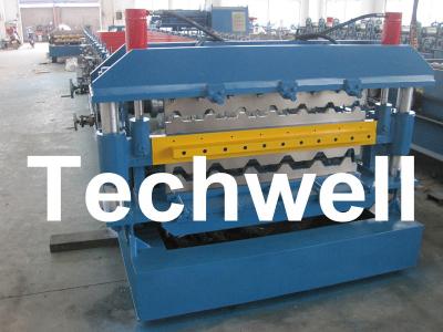 China 0 - 15m/min Forming Speed, PLC Control Dual Level Roll Former For Two Roofing Profiles for sale