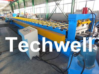 China PLC Control System Steel Deck Roll Forming Machine With 24 Forming Stations for sale