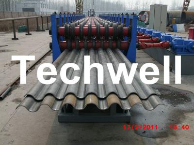 China 50Hz, rolo ondulado de aço da folha do silo de 3 fases que forma a máquina com 18 estações à venda