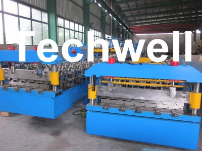 China Custom Metal Roof Sheet Cladding Roll Forming Machine With 13 - 20 Forming Station for sale
