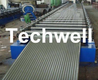 China Corrugated Profile Roofing Sheet Roll Forming Machine With Hydraulic, PLC System for sale