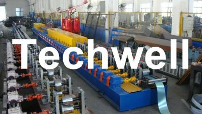 China High Quality PU Foam Rolling Door Slat Roll Forming Machine With Flying Saw Tracking Cut for sale