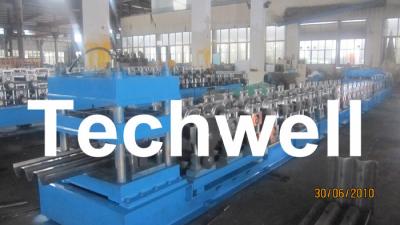 China Automatic 30KW 3 Wave Guardrail Roll Forming Machine With 2 - 4mm Material Thickness for sale